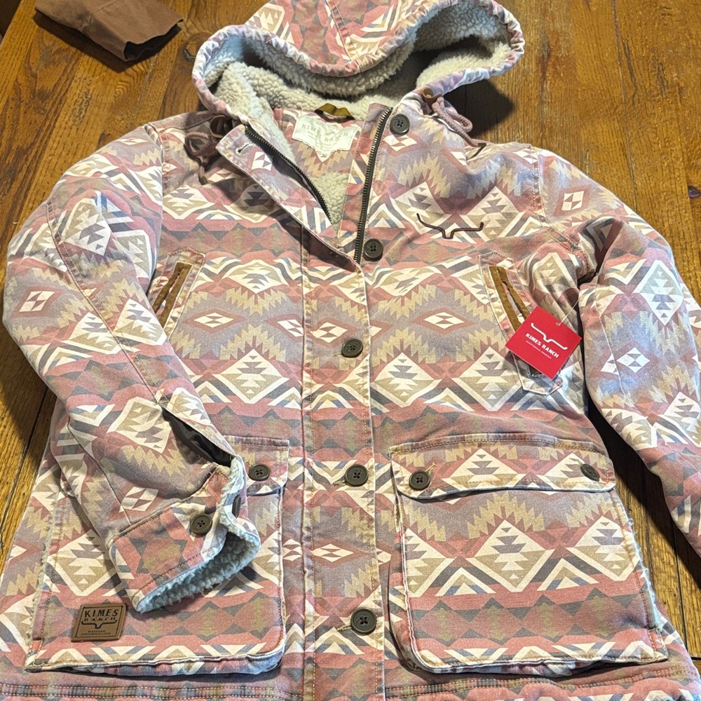 Kimes Ranch Sherpa Western Coat Size Medium